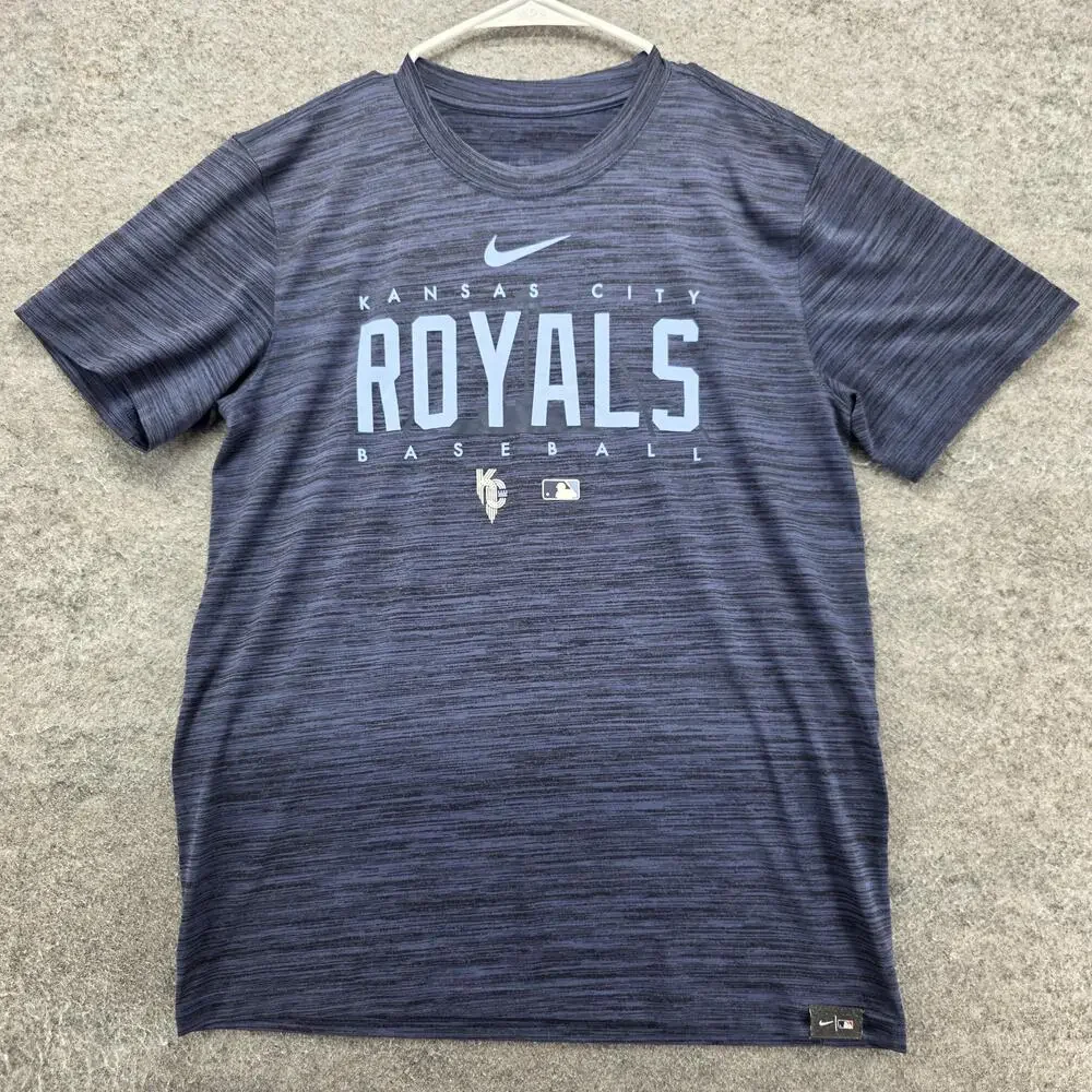 Kansas City Royals Shirt Mens M Blue MLB Baseball Nike The Nike Tee Short Sleeve